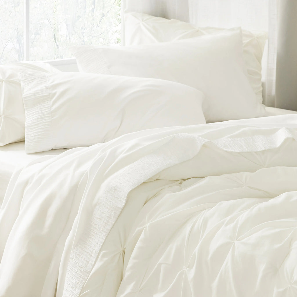 Bed Sheet Set, Ruched, Cooling Comfort, Breathable Construction for Master Bedrooms, Guest Beds and Daily Use, 7 Sizes and 14 Colors image 2