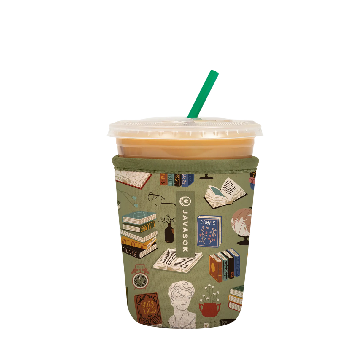 Reusable Cup Sleeve, Book Club, Lightweight Design, Neoprene Construction for Coffee Cups, Daily Commutes and Dry Hands, 4 Size Options image 2