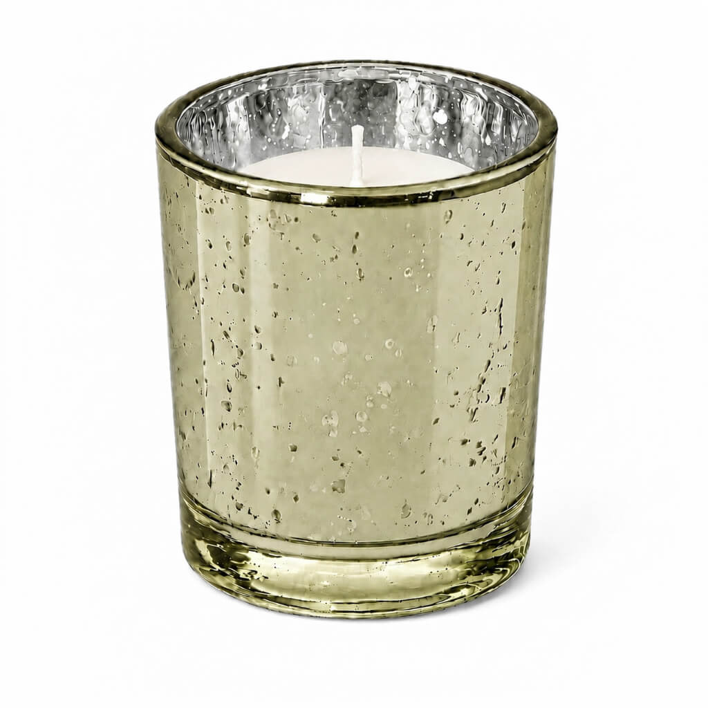 Decorative Candle, Richland Metallic Gold Mercury Votive Holders for Living Rooms, Bedrooms and Relaxing Evenings image 2