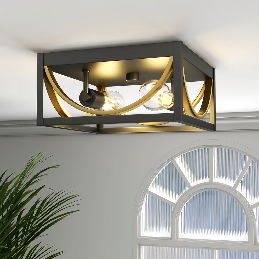 Home Lighting, Alexia 12" Flush Mount Ceiling Light Fixture for Desks, Side Tables and Warm Room Lighting image 2