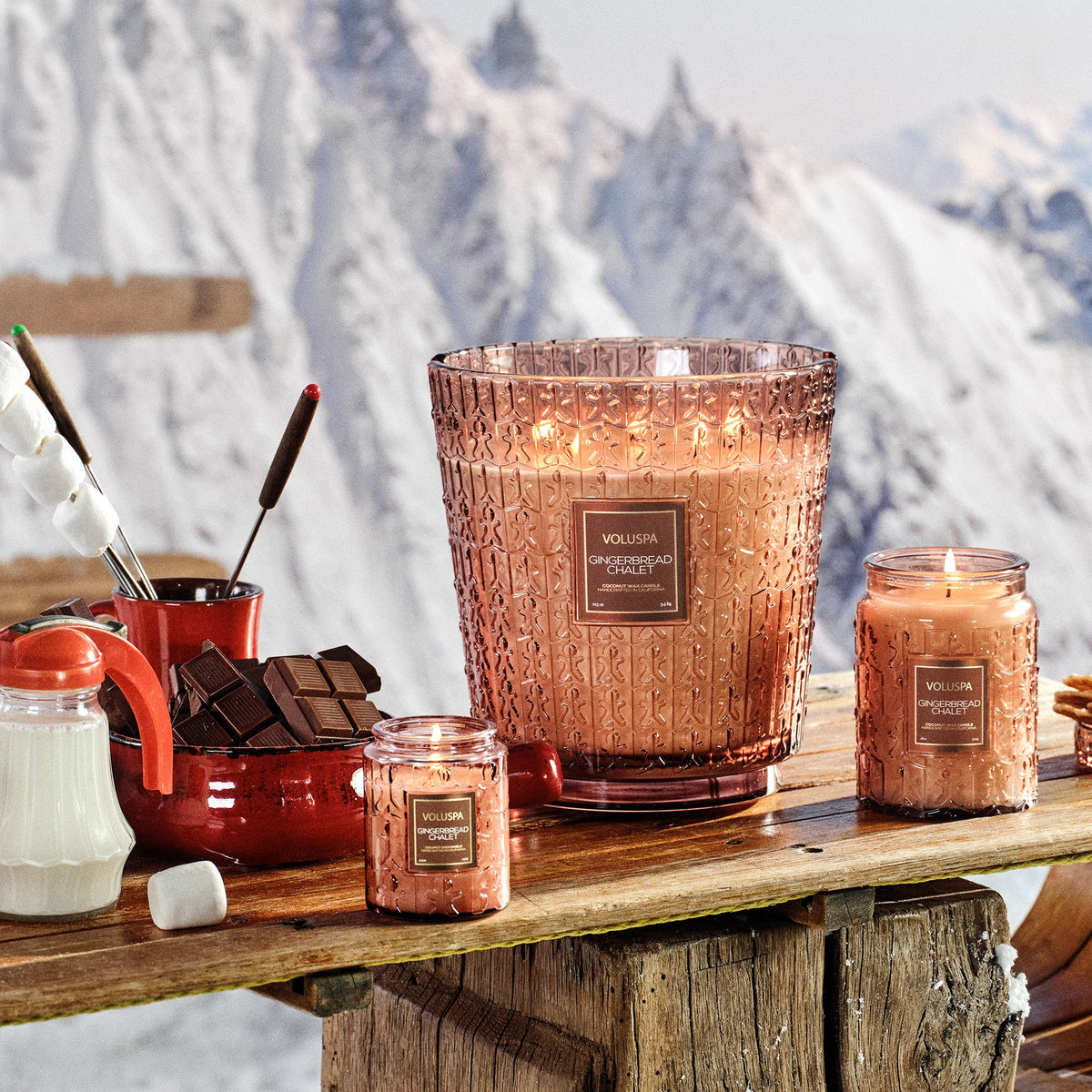 Decorative Candle, Gingerbread Chalet Small Jar for Entryways, Mantels and Everyday Home Ambience image 2