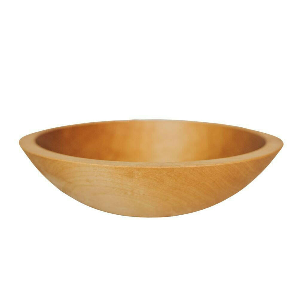 Salad Serving Bowl, 12 Inch Sugar Maple Wooden for Salads, Side Dishes and Family Meals, Designed for Everyday Home Use image 2