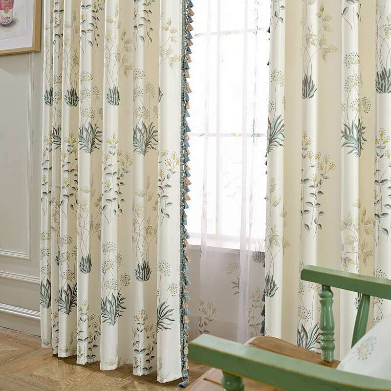 Window Curtain, Rémy Korean Pastoral Print Ivory for Bedrooms, Living Rooms and Home Privacy image 2