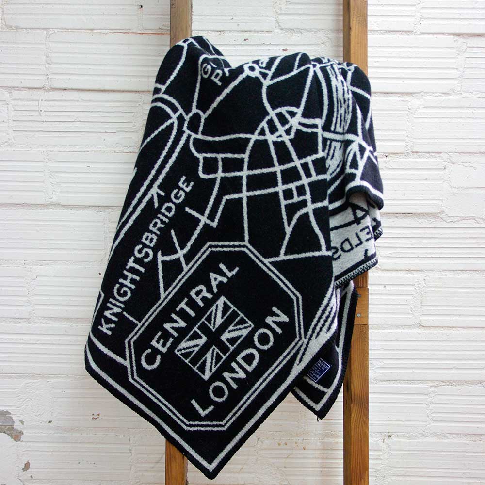 Cozy Throw Blanket, London Map Wool, Hypoallergenic Comfort for Sofas, Beds and Relaxing at Home image 2