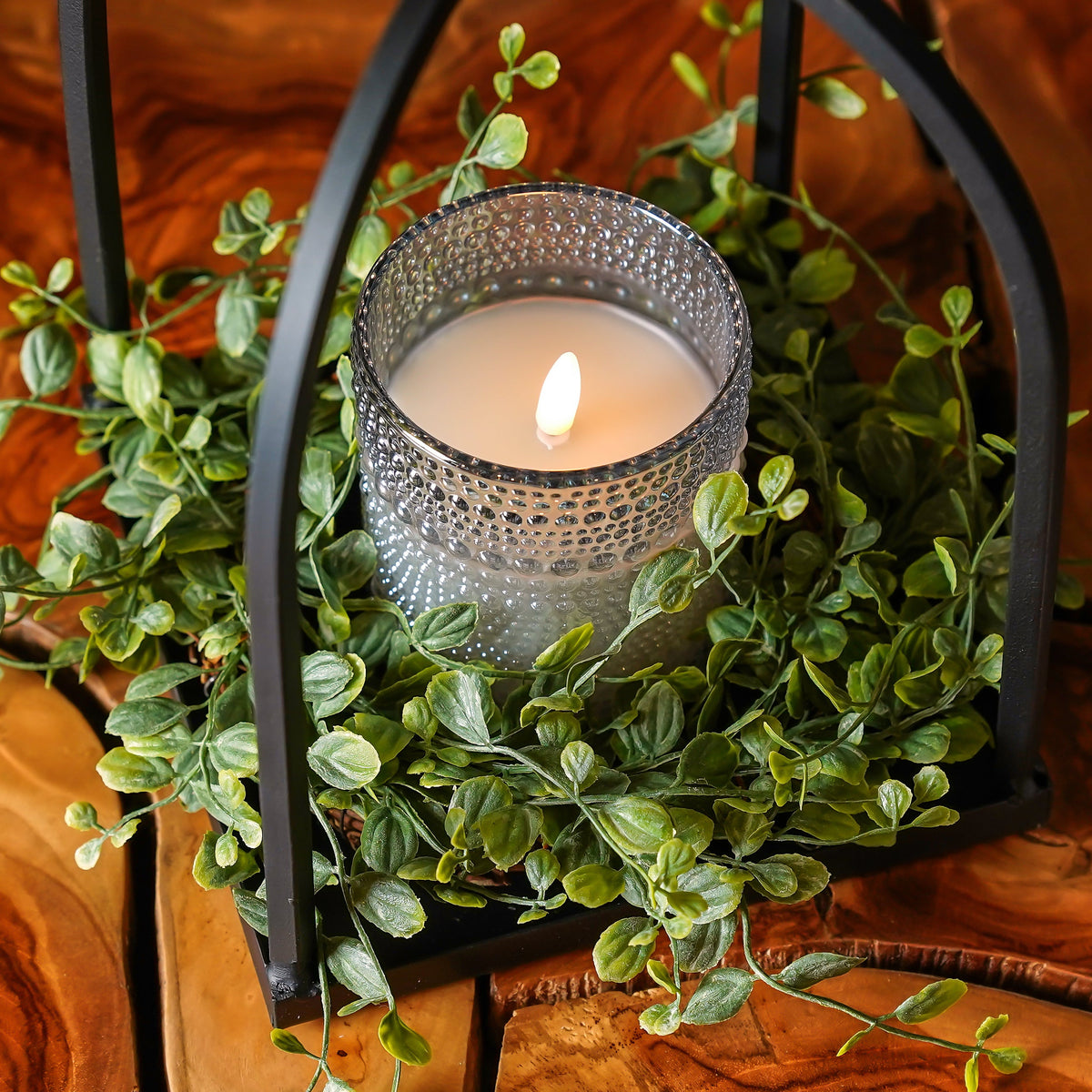 Decorative Candle, Whisperleaf Ring 10", Lightweight Design for Living Rooms, Bedrooms and Relaxing Evenings image 2