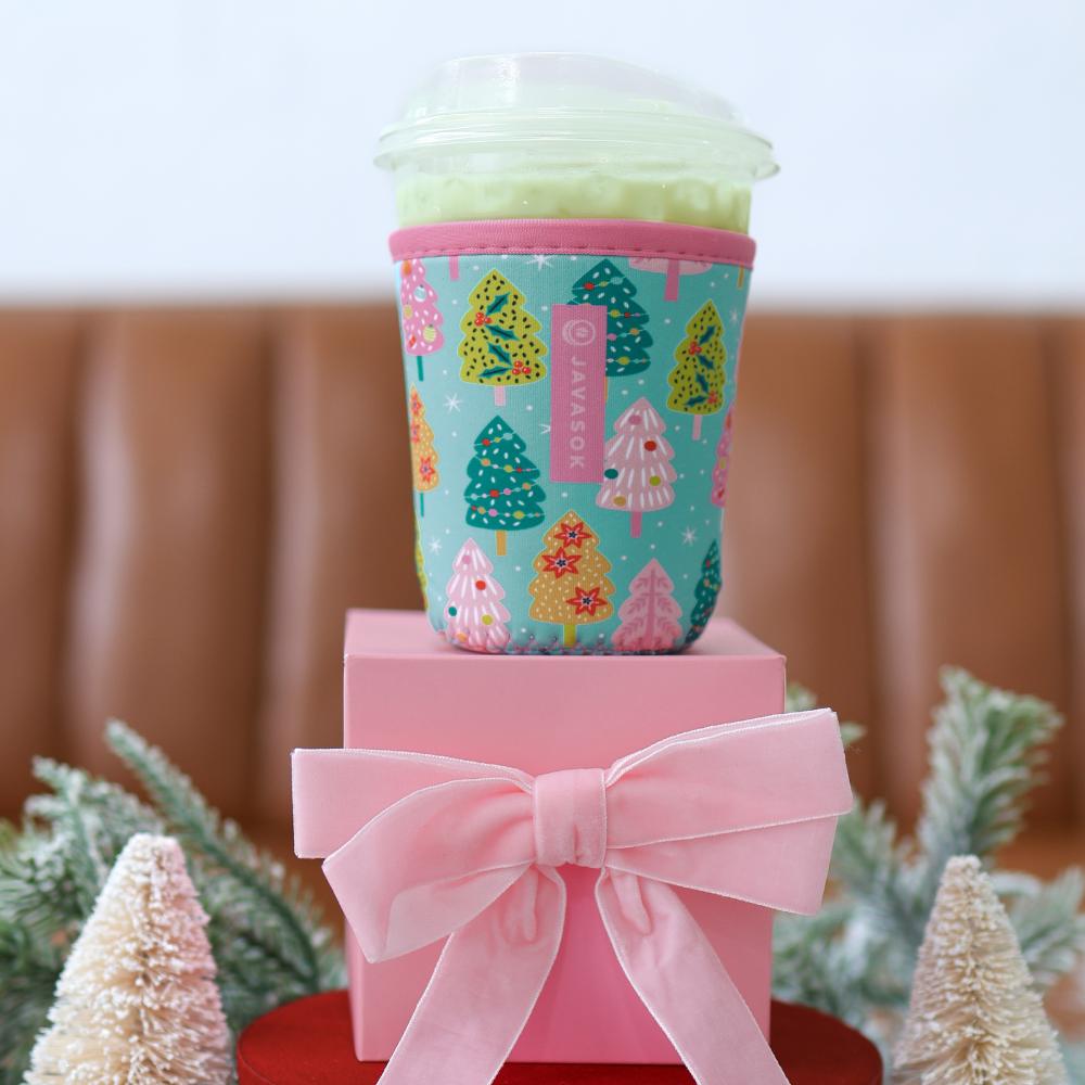 Reusable Cup Sleeve, Winter Magic, Lightweight Design, Neoprene Construction for Iced Coffee, Cold Drinks and Condensation Control image 2