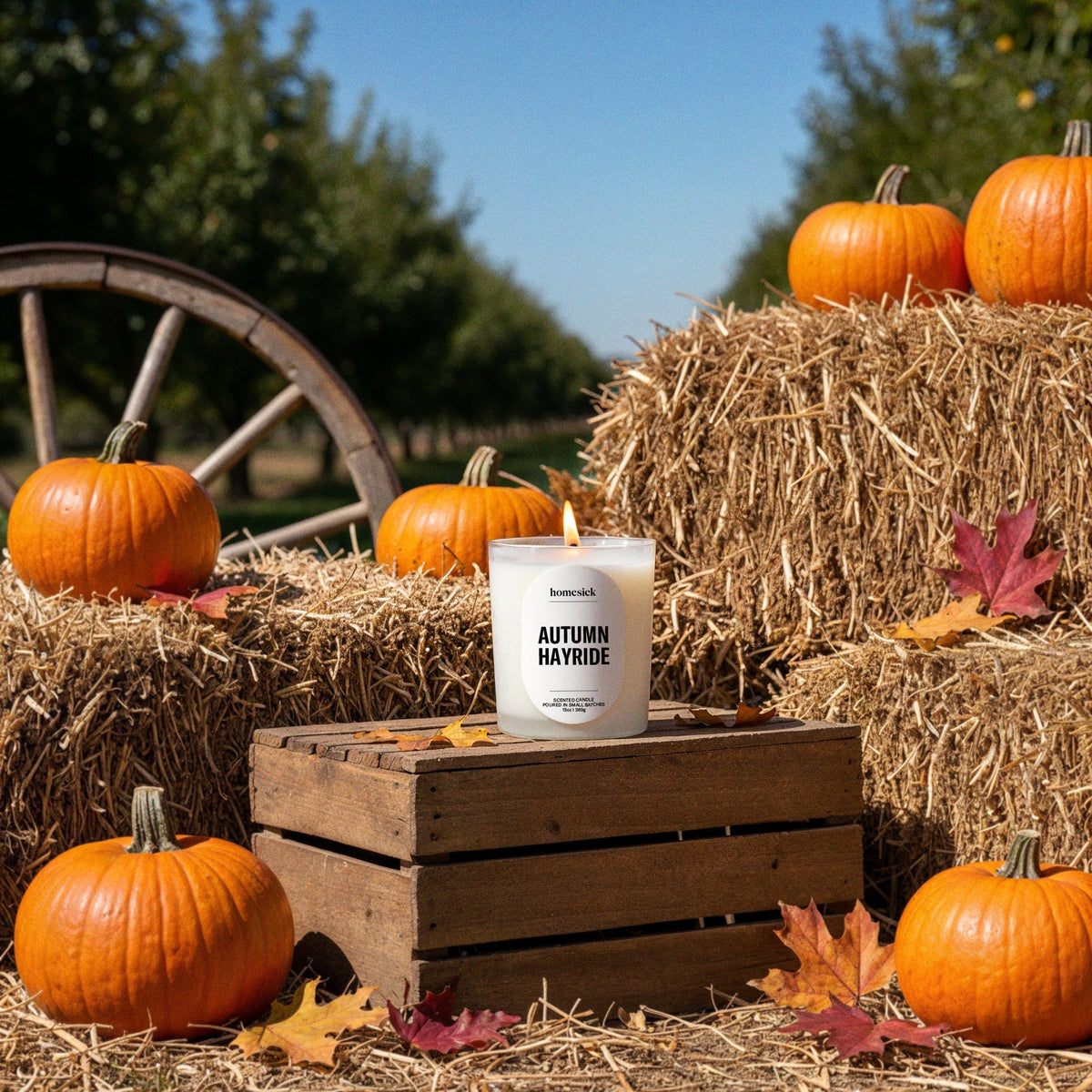 Decorative Candle, Autumn Hayride for Entryways, Mantels and Everyday Home Ambience, Designed for Everyday Home Use image 2