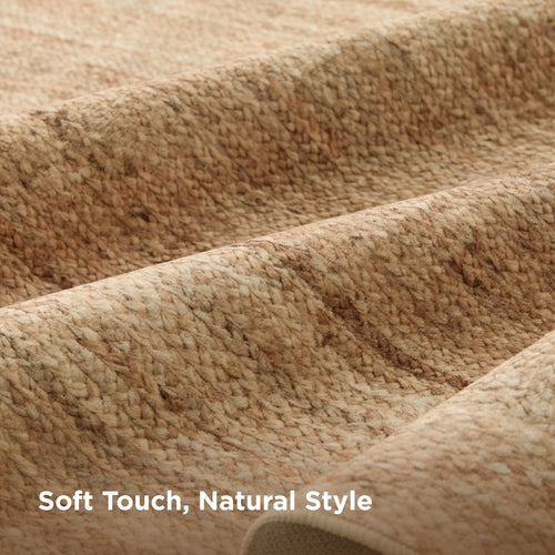 Area Rug, Faux Cashmere Print Jute Look, Machine-Washable Care for Hallways, Dining Spaces and Home Decor, 4 Size Options image 2
