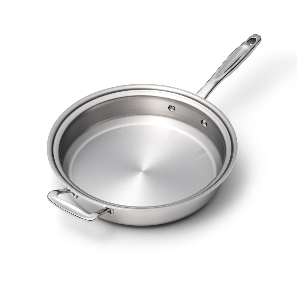 Stainless Steel Sauté Pan, 3.5 Quart with Cover, Stainless Steel Construction for Searing, Stir-Frying and Family Meal Prep image 2
