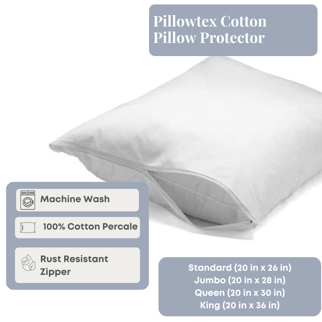Bed Pillow, Cotton Protector, Machine-Washable Care, Hypoallergenic Comfort for Sleeping, Reading and Bedroom Comfort, 2 Size Options image 2