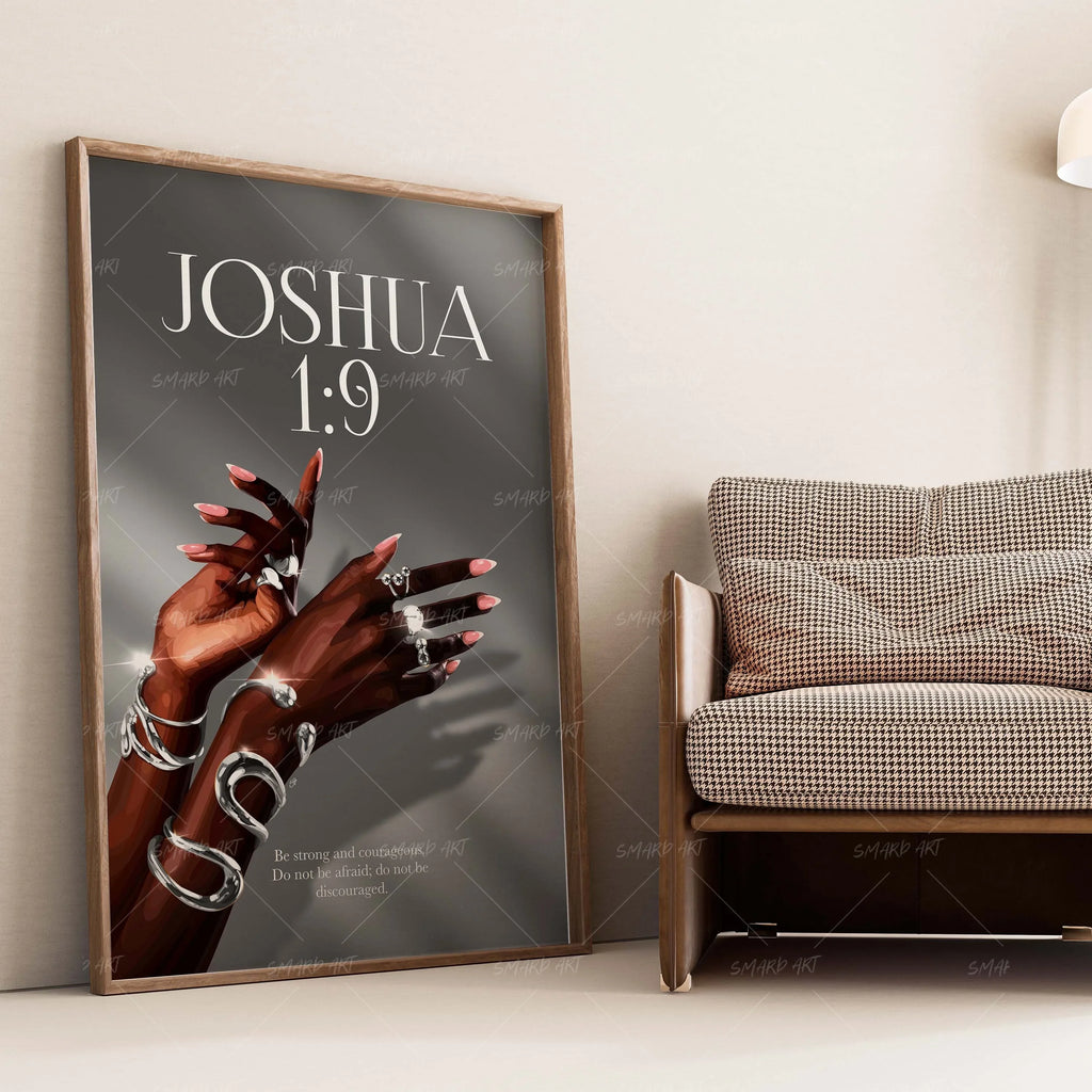 Wall Art Print, Joshua 1:9 for Gallery Walls and Modern Room Decor, 4 Size Options, Designed for Living Rooms, Bedrooms and Home Offices image 2