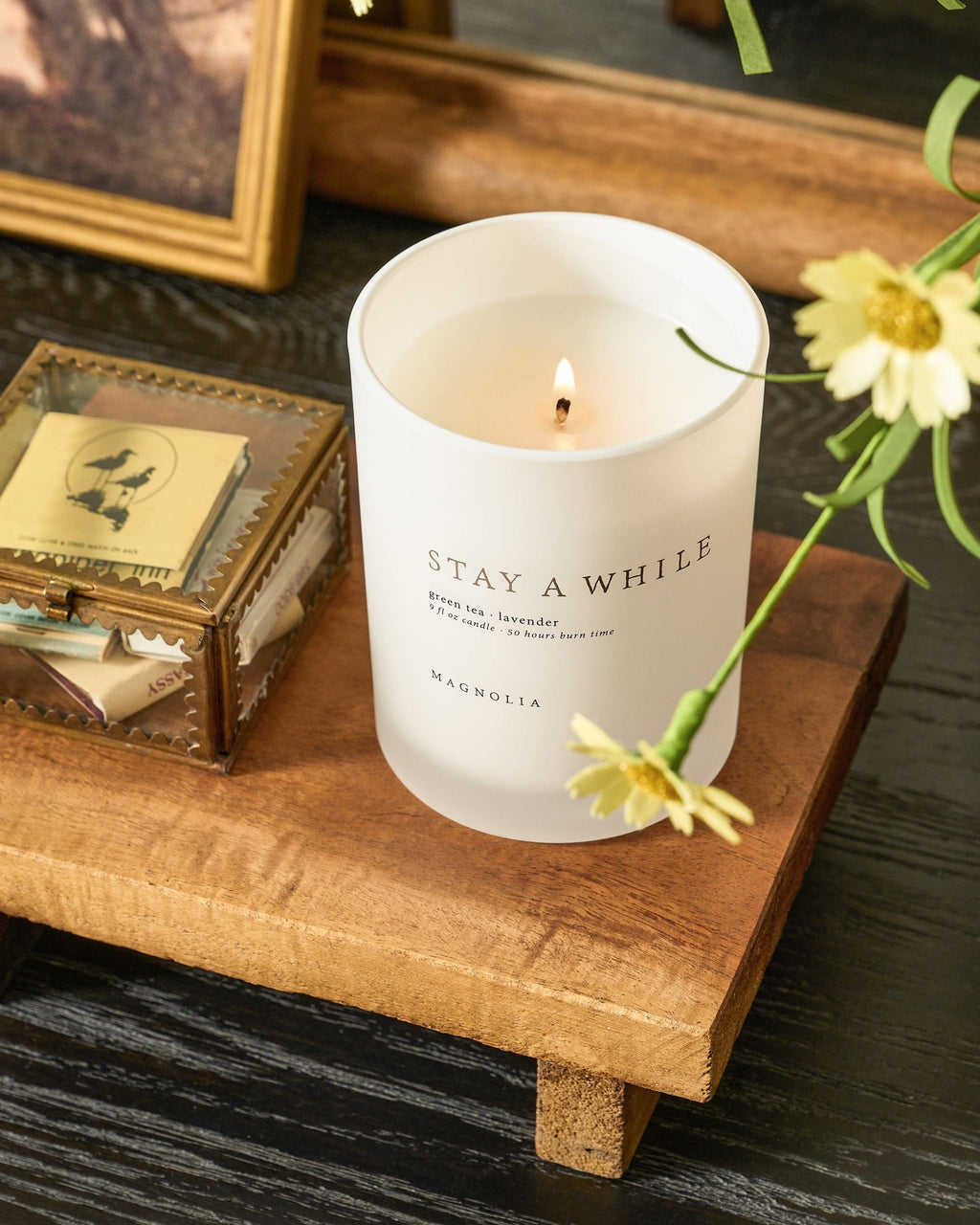 Decorative Candle, Stay a While for Entryways, Mantels and Everyday Home Ambience, 2 Size Options image 2
