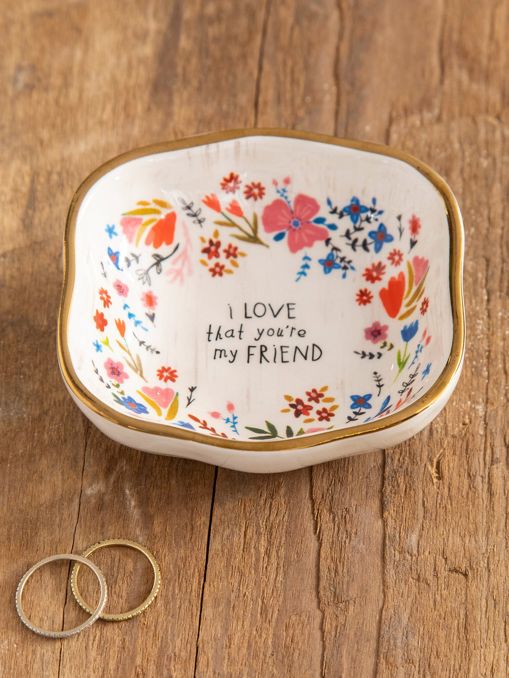 Dinnerware, Antiqued Trinket Bowl Friend for Everyday Meals and Table Settings, Designed for Family Dining, Serving and Entertaining image 2
