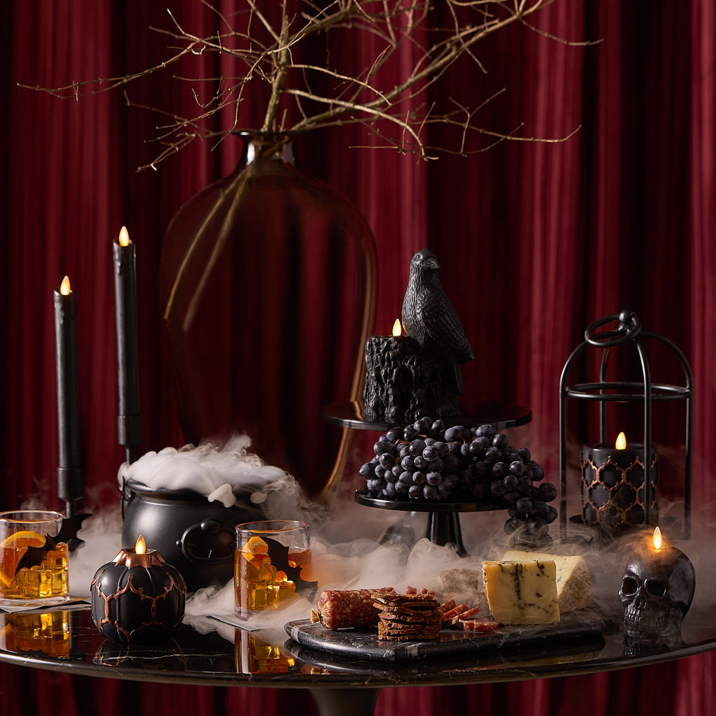 Flameless Candle, Black Perching Crow for Mantels, Entryways and Holiday Displays, Designed for Everyday Home Use image 2