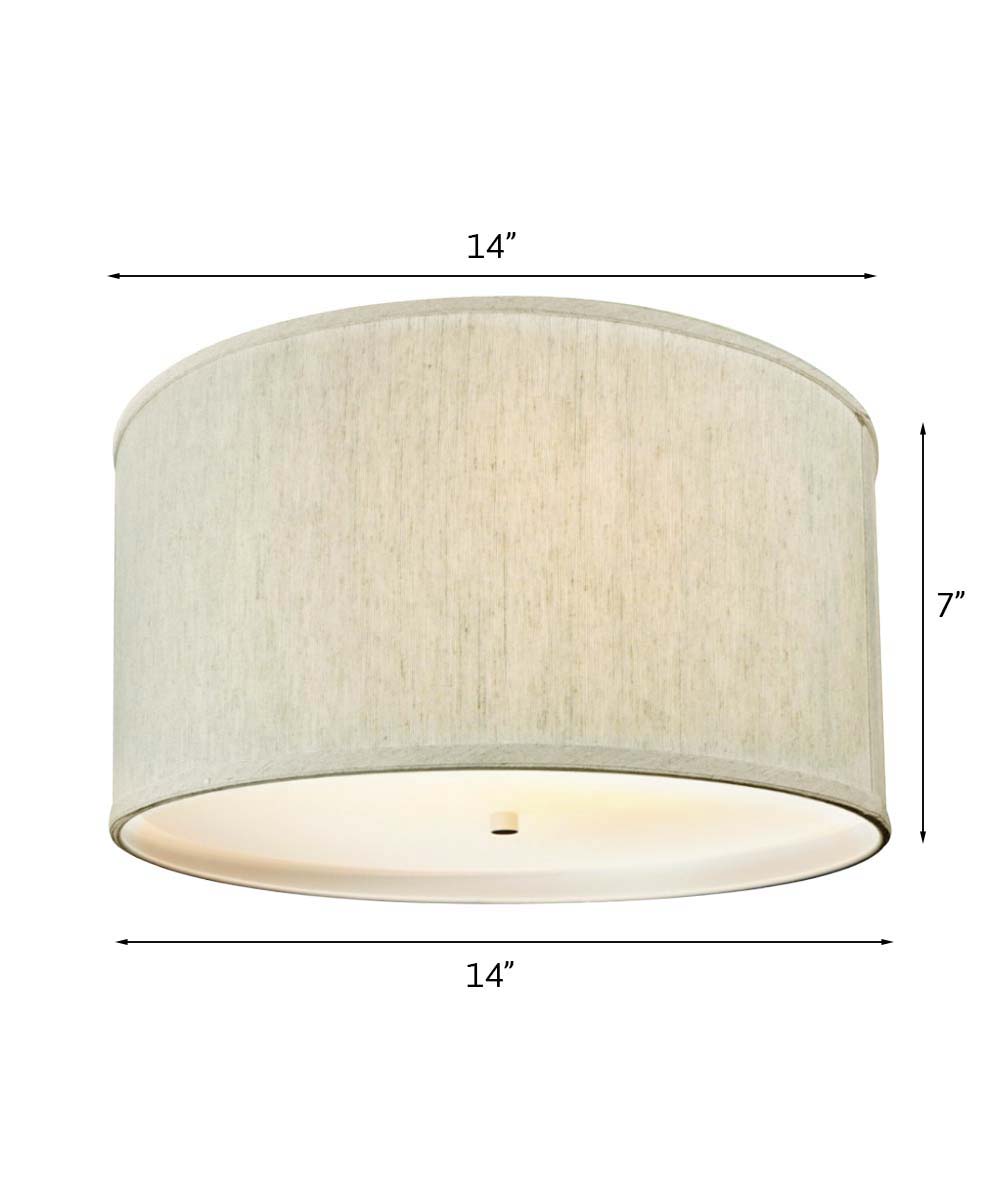 Lamp Shade, 14"W Moderne Flush Mount Conversion Kit for Lamp Replacement, Reading Corners and Living Spaces image 2
