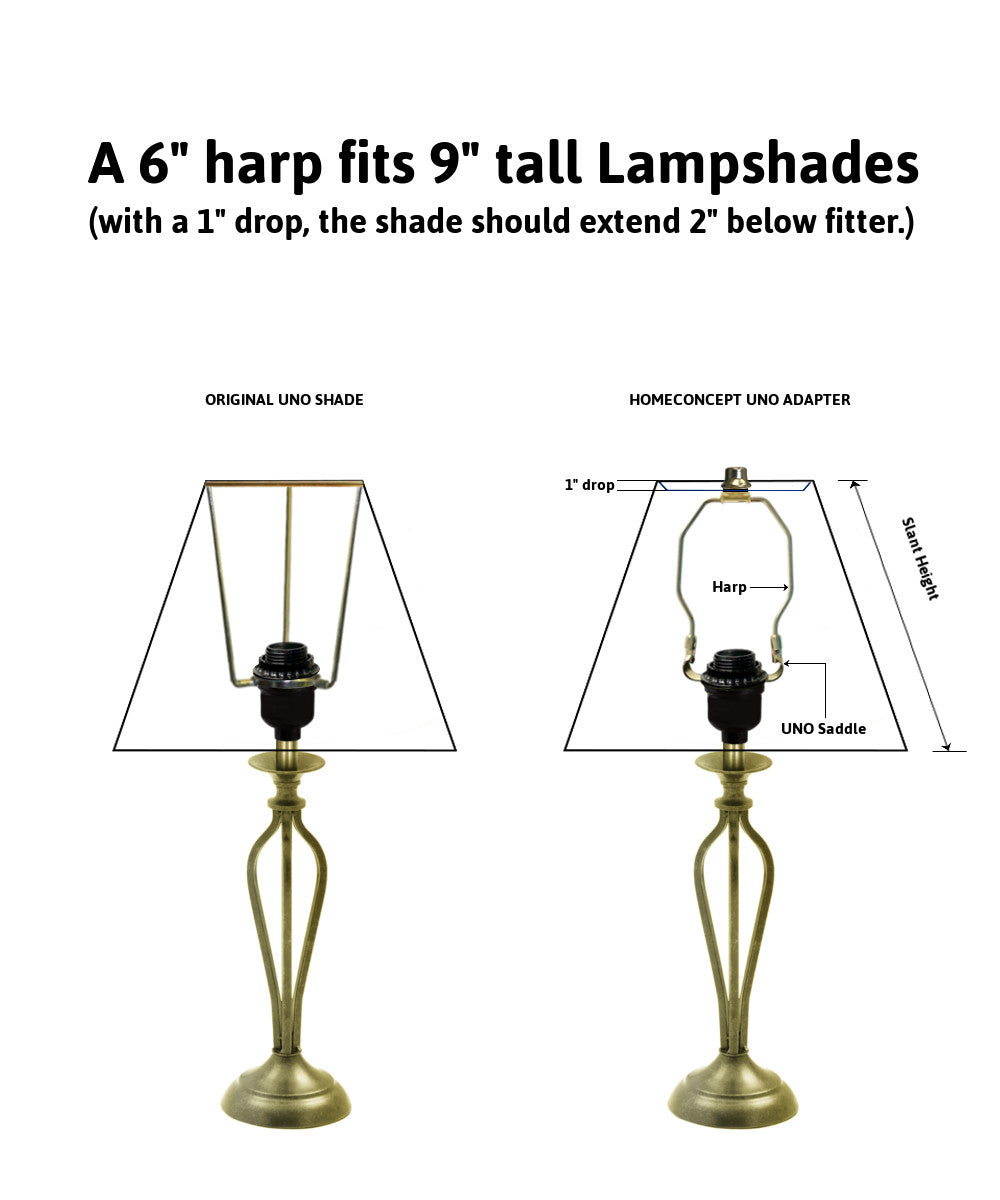 Home Lighting, 6"H SLIP UNO Adapter Converts yourLampshade for Bedrooms, Living Rooms and Reading Corners image 2