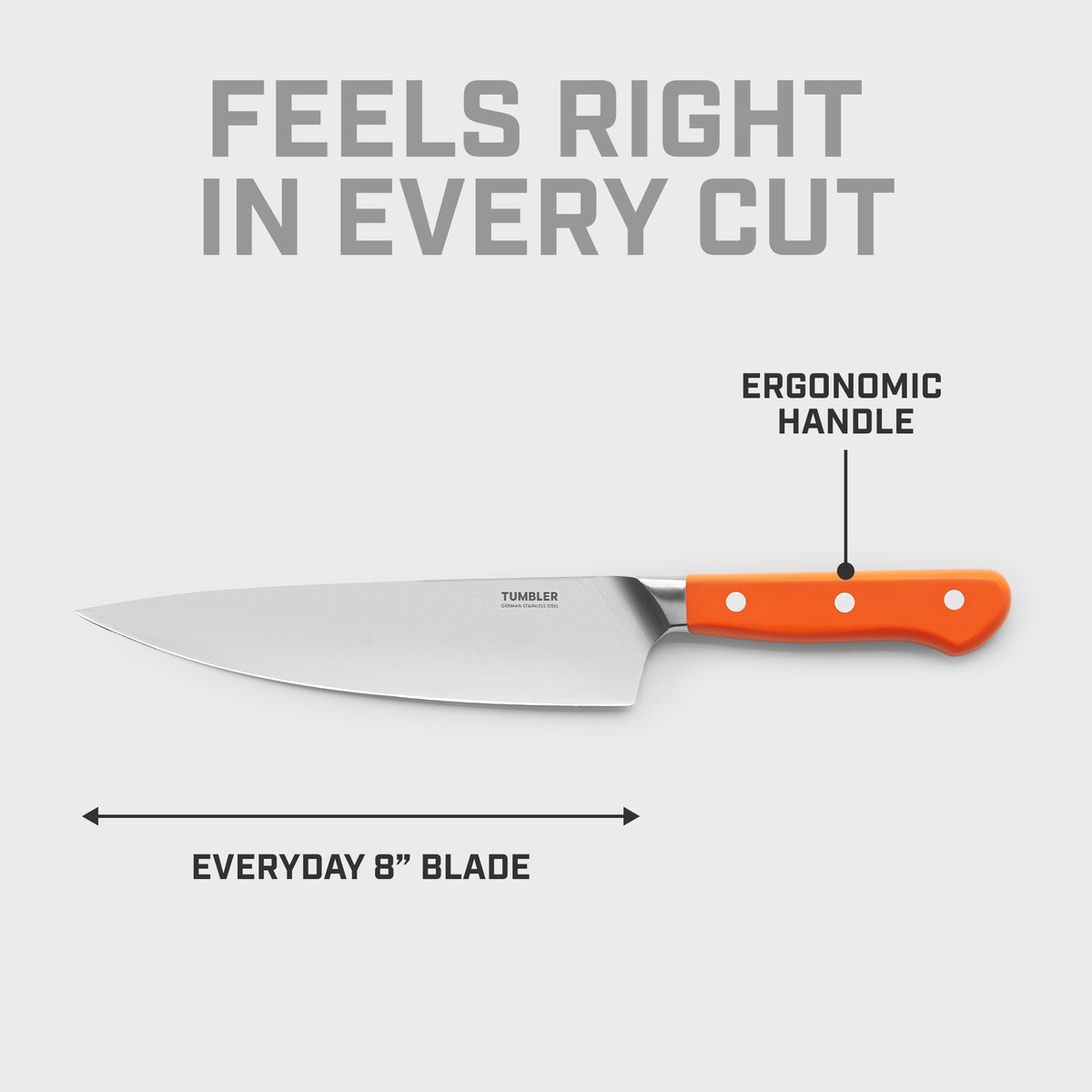 Chef Knife, Signature Chef's (8") for Home Kitchens, Food Prep and Cooking, Designed for Chopping, Slicing and Everyday Meal Prep image 2