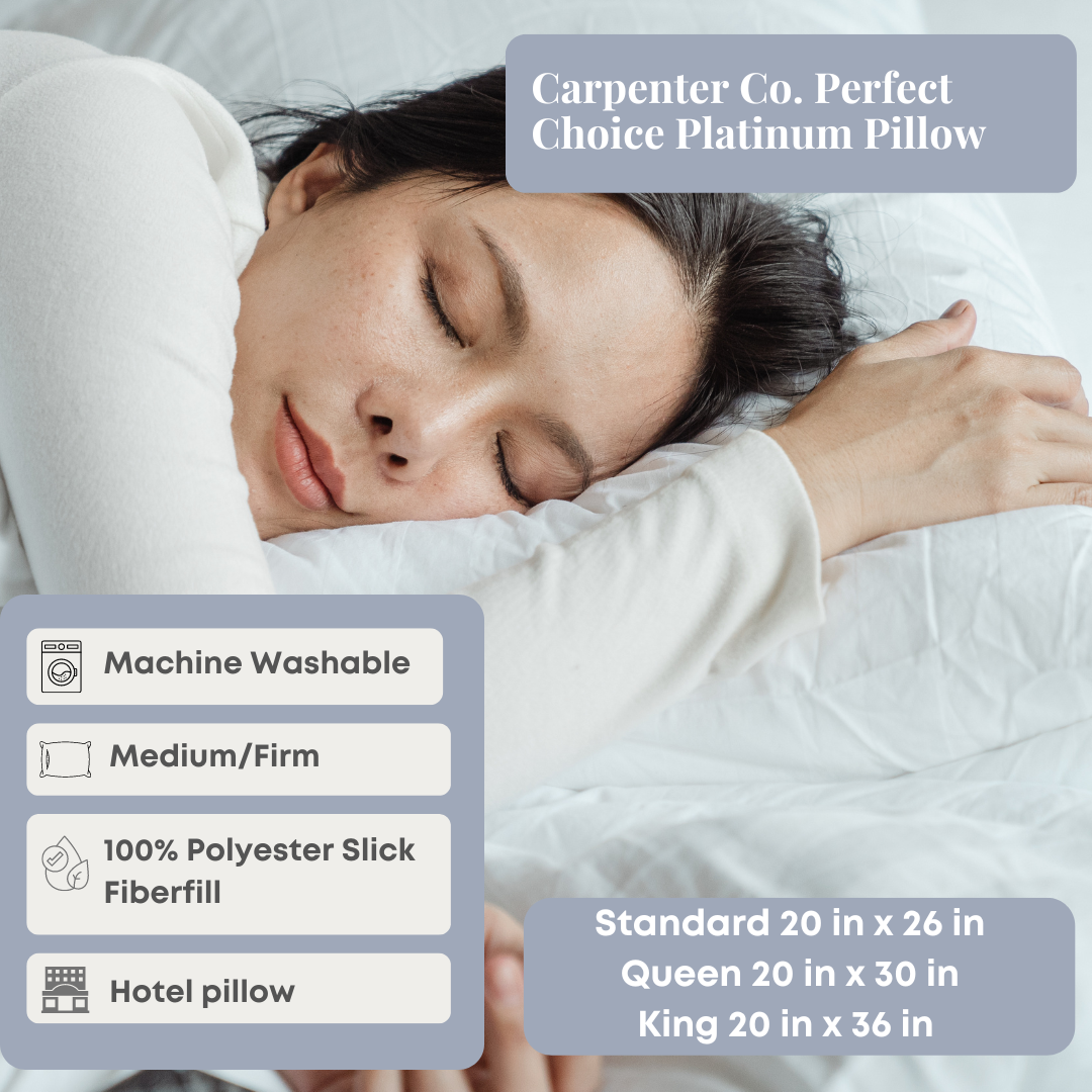 Bed Pillow, Co. Perfect Choice Platinum Standard Size for Everyday Sleep and Guest Room Bedding image 2