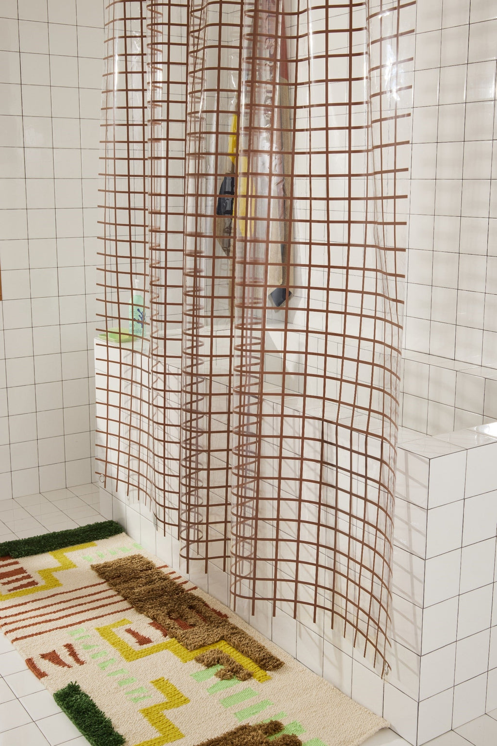 Shower Curtain, 2x2 in Chocolate, EVA with 30% Recycled Content for Shower Areas, Bathroom Privacy and Everyday Bath Decor image 2