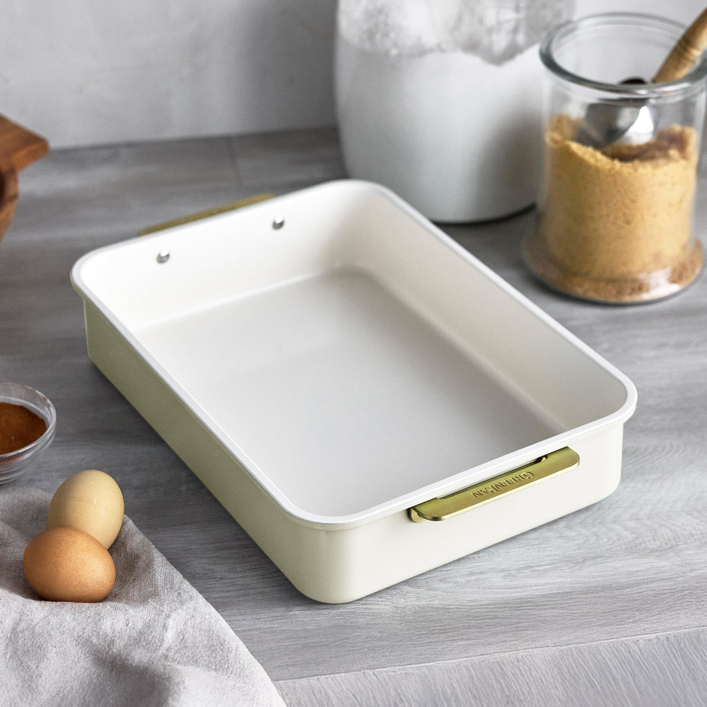 Kitchen Cookware, Reserve 13" x 9" Rectangular Pan Cream for Everyday Meals and Home Cooking image 2