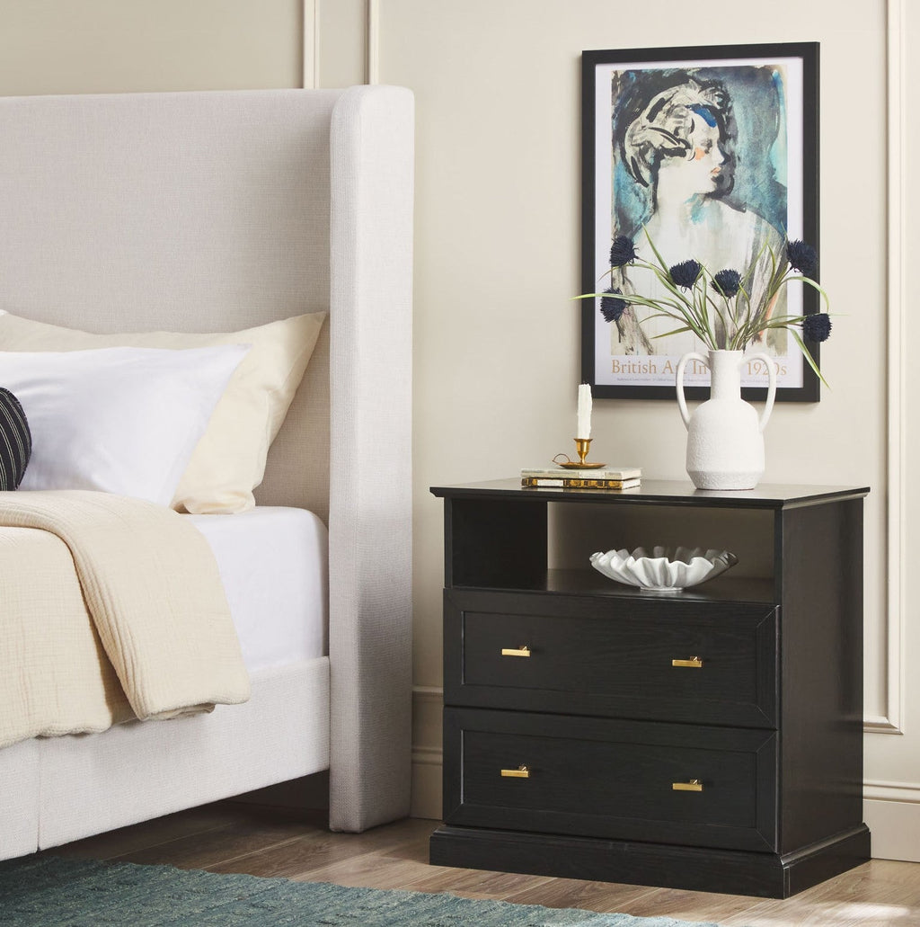 Nightstand, Clyde Classic 2 Drawer Side Table for Bedside Storage, Bedroom Organization and Guest Rooms, 2 Color Options image 2