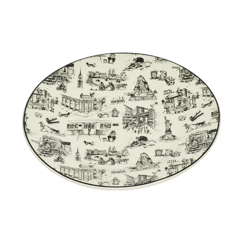 Dinner Plate, NYC TOILE (10.25") for Everyday Meals, Table Settings and Family Dining, Designed for Everyday Home Use image 2