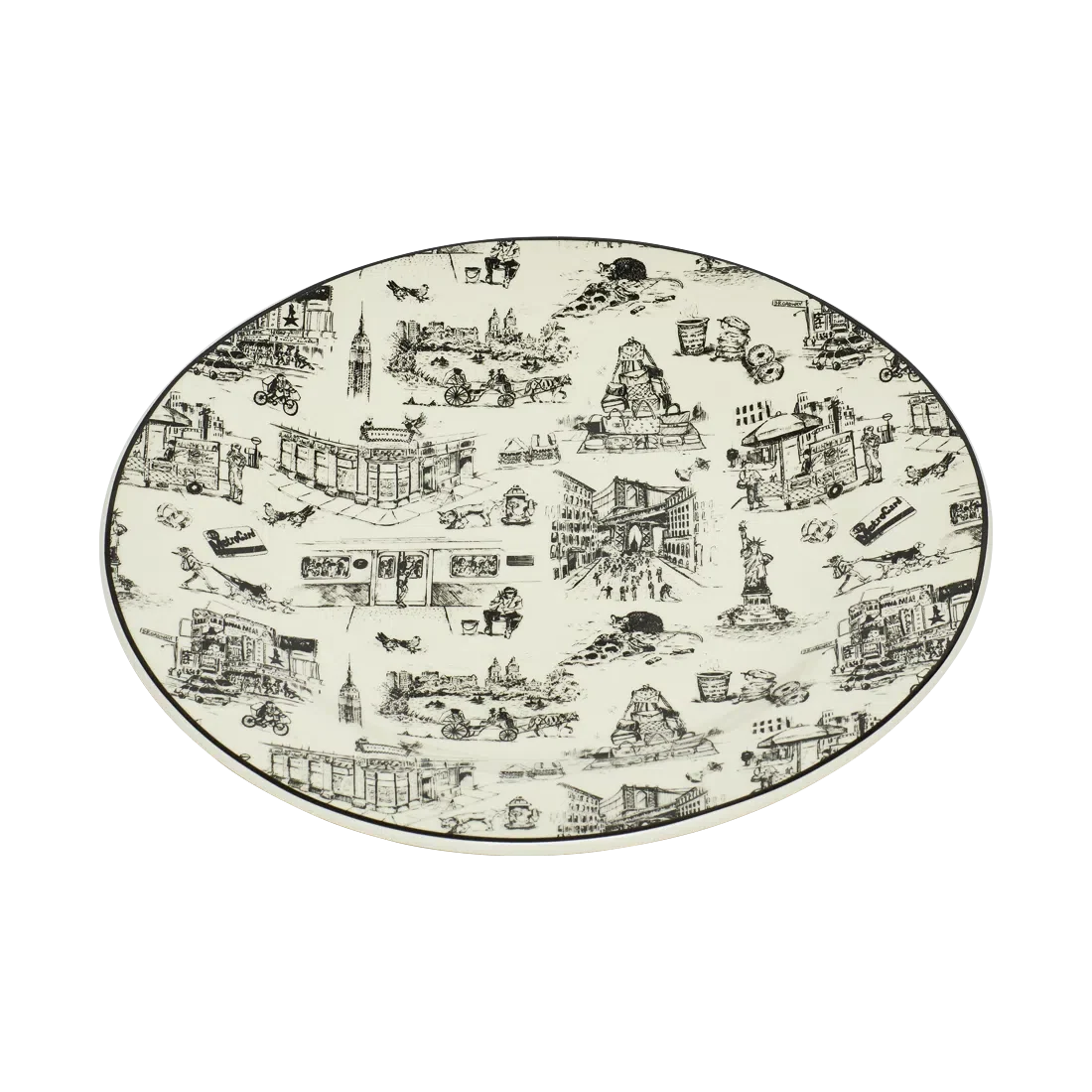 Dinner Plate, NYC TOILE (10.25") for Everyday Meals, Table Settings and Family Dining, Designed for Everyday Home Use image 2