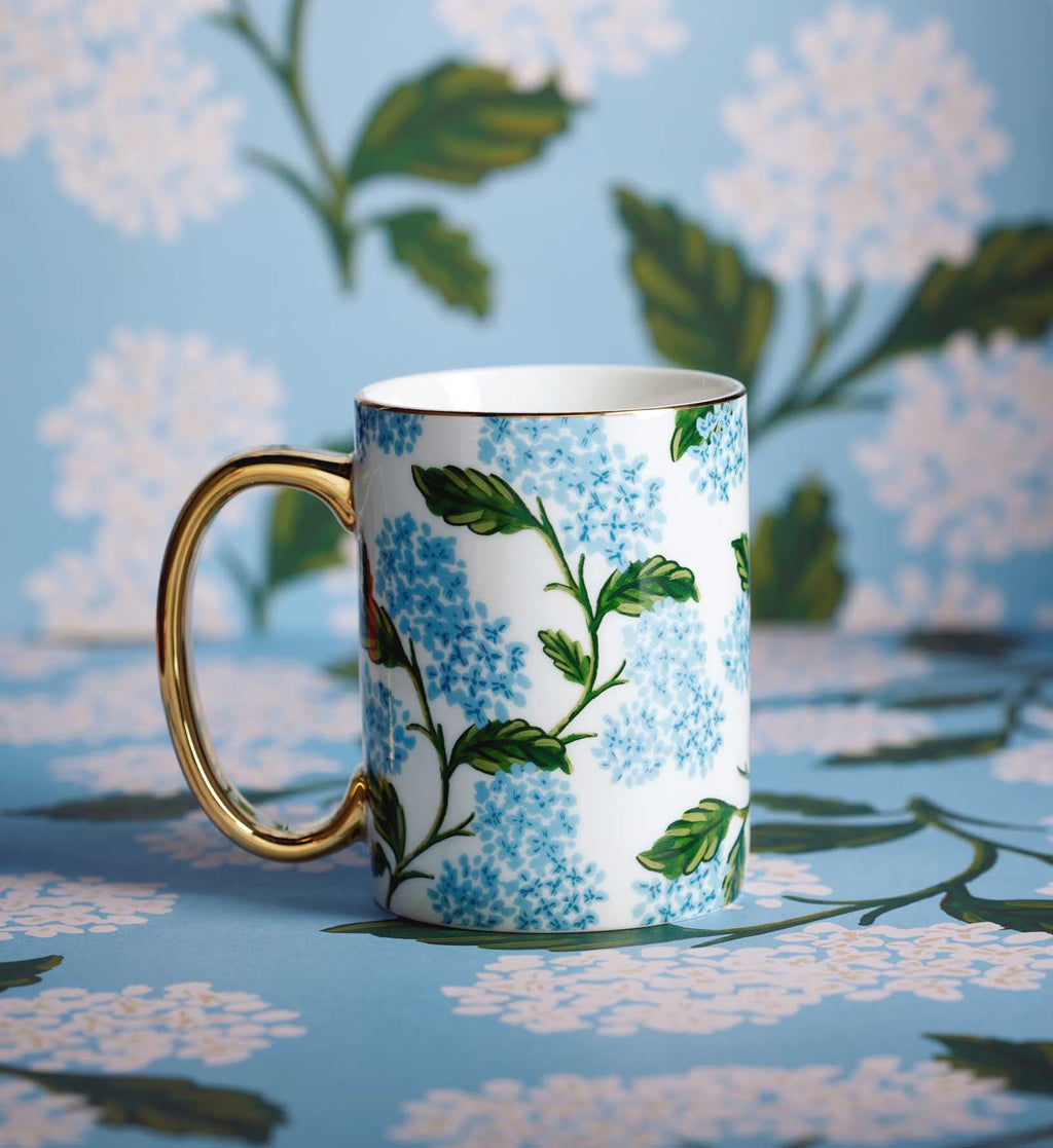 Coffee Mug, Porcelain Hydrangea for Kitchen Tables, Workspaces and Daily Hydration, Designed for Everyday Drinks, Home and Entertaining image 2