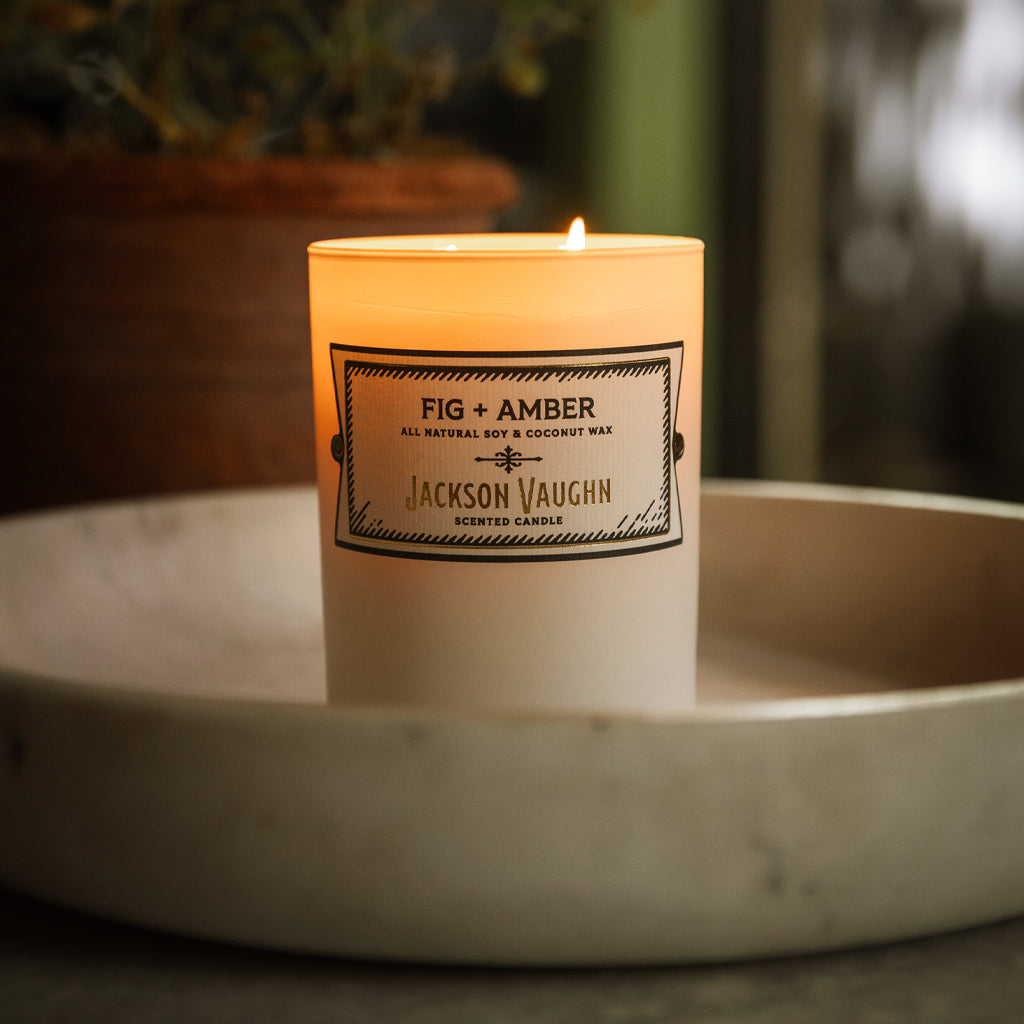 Decorative Candle, Fig and Amber for Living Rooms, Bedrooms and Relaxing Evenings, Designed for Everyday Home Use image 2