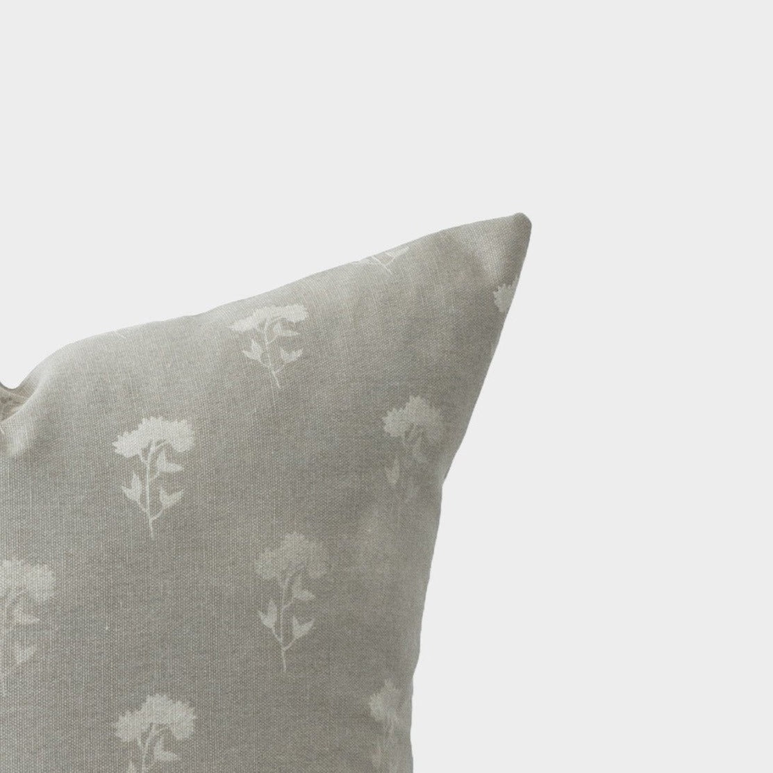Decorative Pillow Cover Set, Fleur Gray Floral 18" 22" 24", Machine-Washable Care for Bedroom Styling and Living Room Decor, 3 Size Options image 2