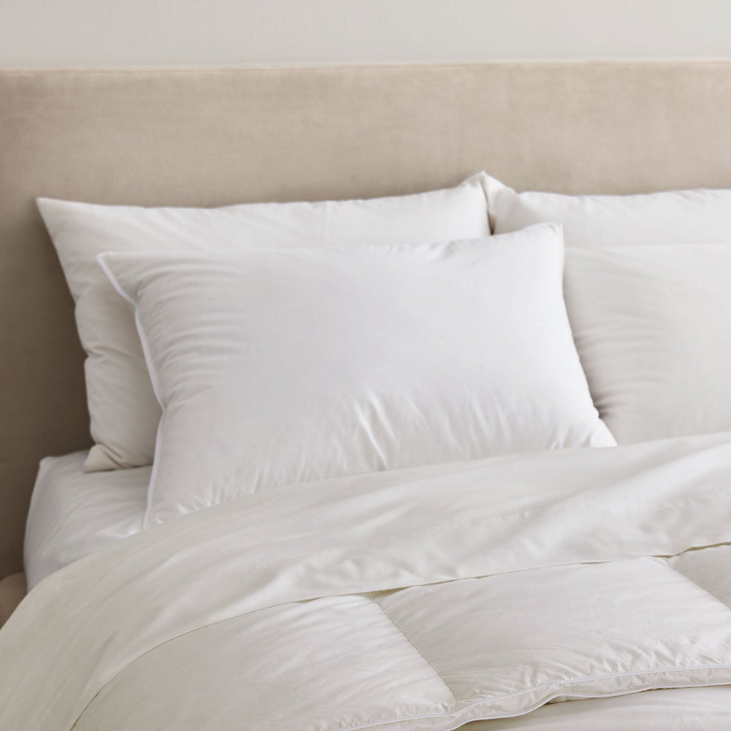 Bed Pillow, Made in Germany European Down, Lightweight Design, Breathable Construction for Sleeping, Reading and Bedroom Comfort image 2