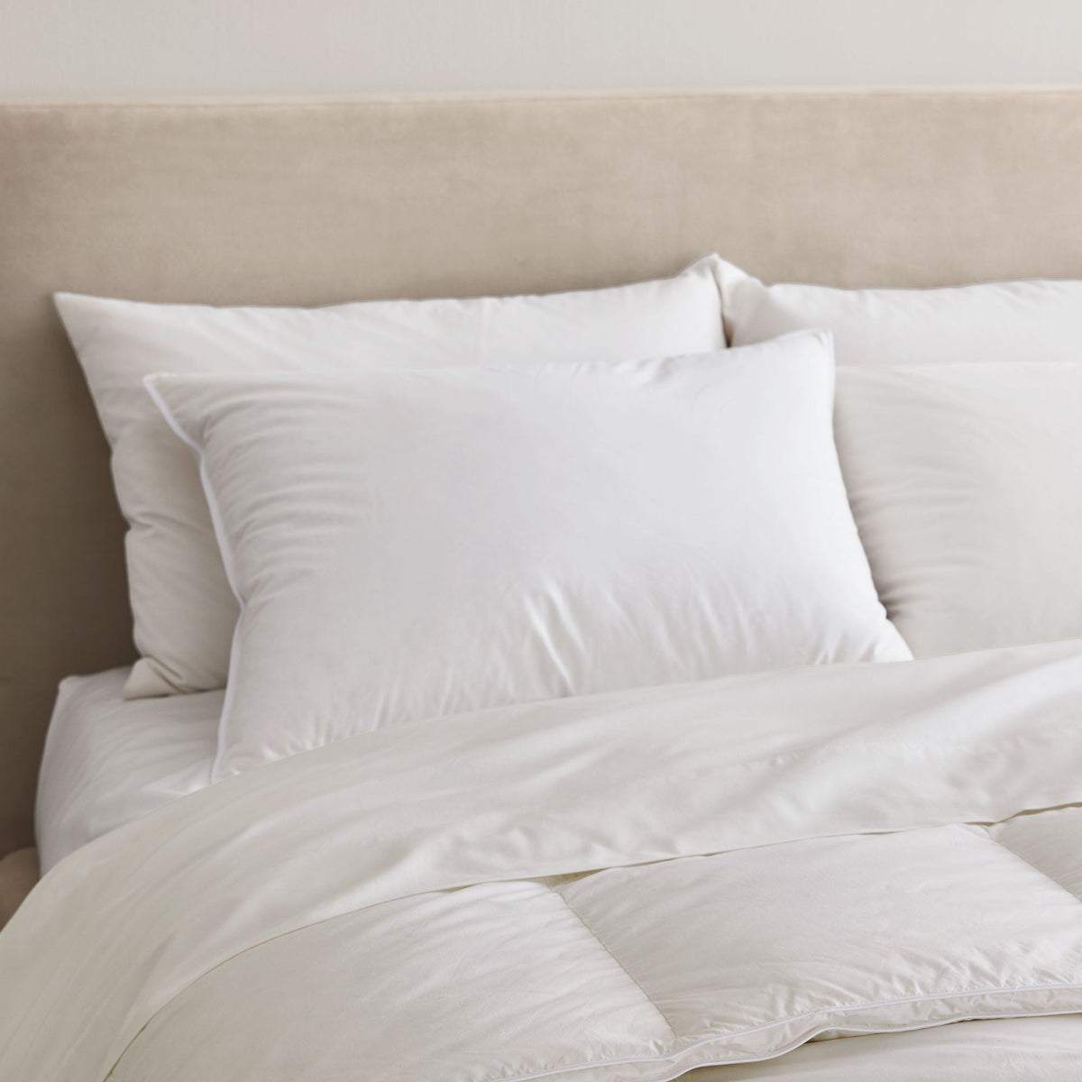 Bed Pillow, Made in Germany European Down, Lightweight Design, Breathable Construction for Sleeping, Reading and Bedroom Comfort image 2