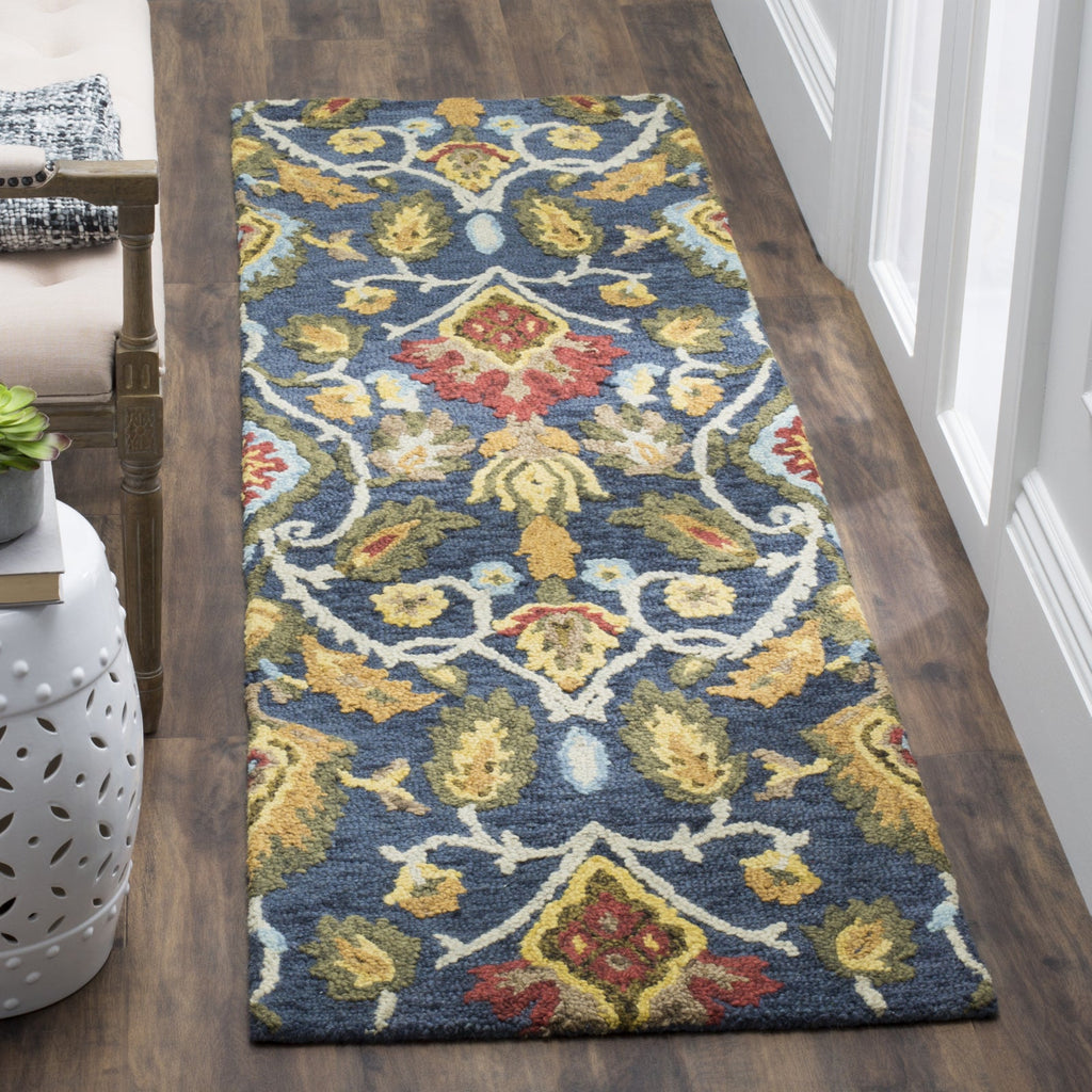 Area Rug, Blossom 402 Navy Multi for Living Rooms, Bedrooms and Entryways, 16 Size Options image 2