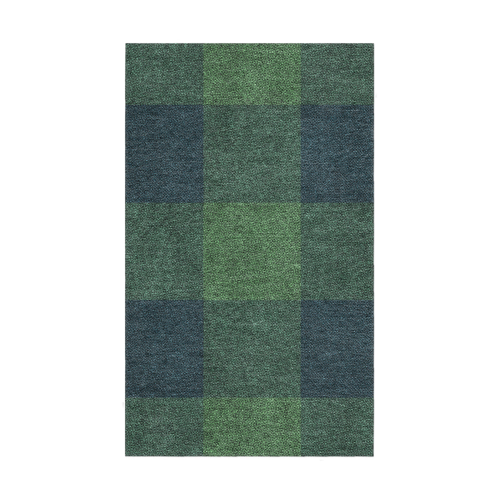 Area Rug, Buffalo Plaid Green & Navy for Hallways, Dining Spaces and Home Decor, 10 Size Options image 2
