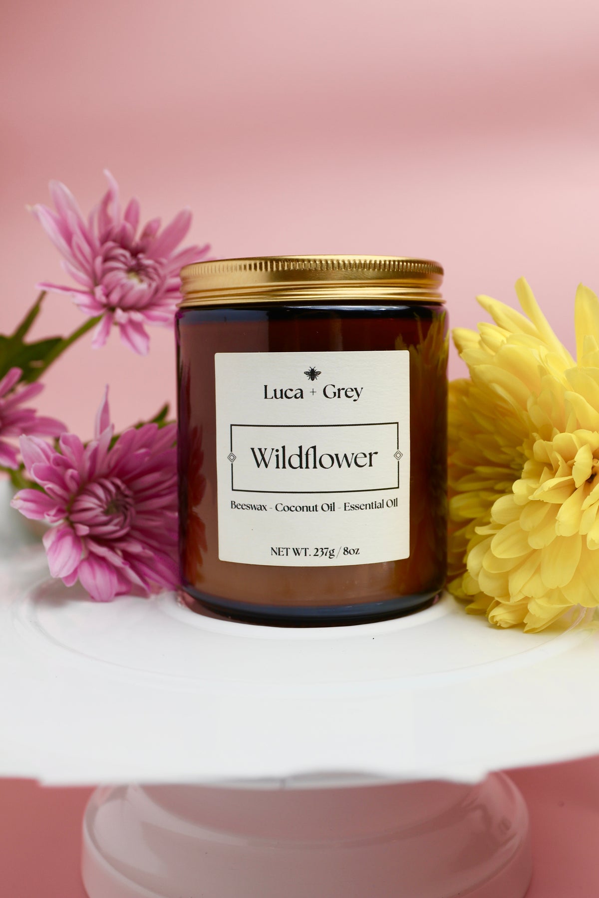 Decorative Candle, Wildflower Beeswax for Living Rooms, Bedrooms and Relaxing Evenings, 2 Size Options image 2