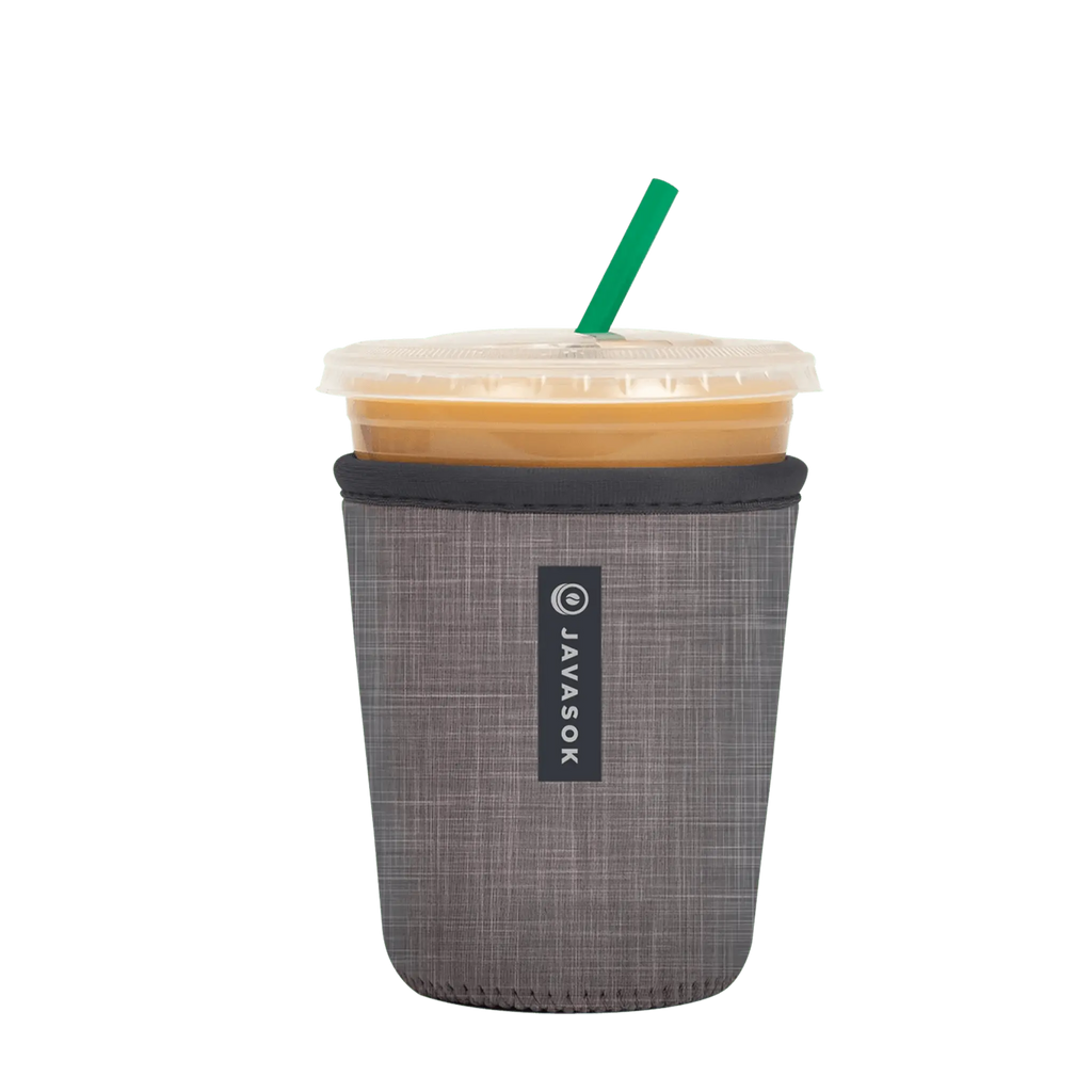 Reusable Cup Sleeve, Anthracite, Neoprene Construction for Iced Coffee, Cold Drinks and Condensation Control, 5 Size Options image 2