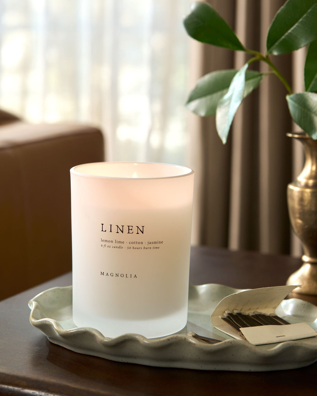 Decorative Candle, Linen for Entryways, Mantels and Everyday Home Ambience, 2 Size Options image 2