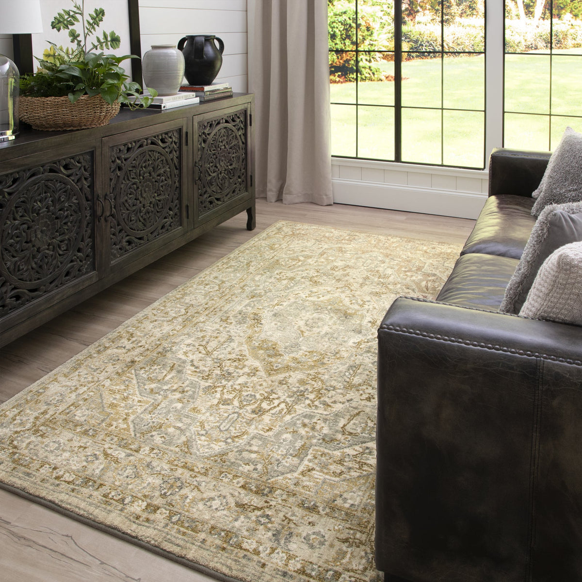 Area Rug, Touchstone Nore Willow Grey for Living Rooms, Bedrooms and Entryways, 2 Size Options image 2