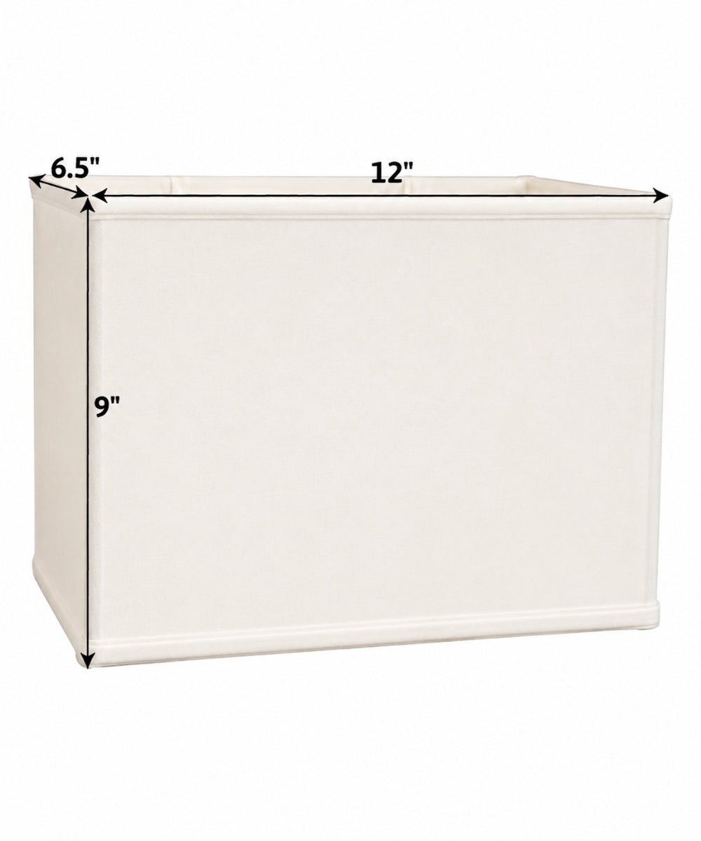 Lamp Shade, 7"W x 9"H Rectangular Drum White for Lamp Replacement, Reading Corners and Living Spaces image 2