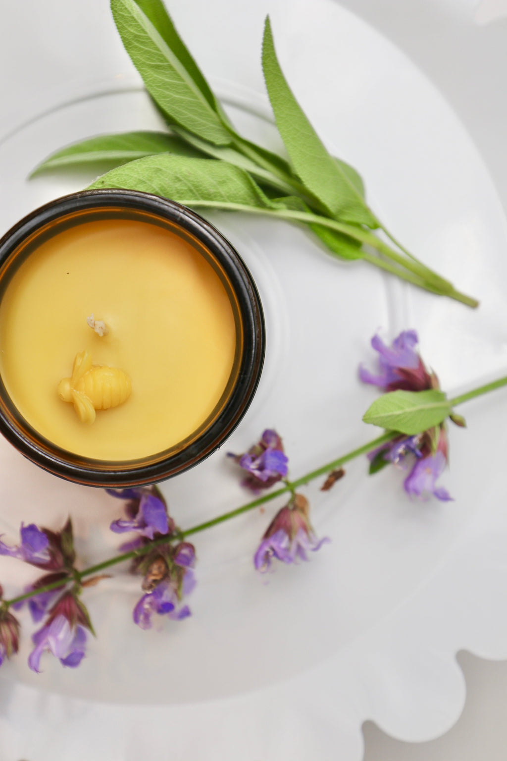 Decorative Candle, Sage and Blossom Beeswax for Entryways, Mantels and Everyday Home Ambience, 2 Size Options image 2
