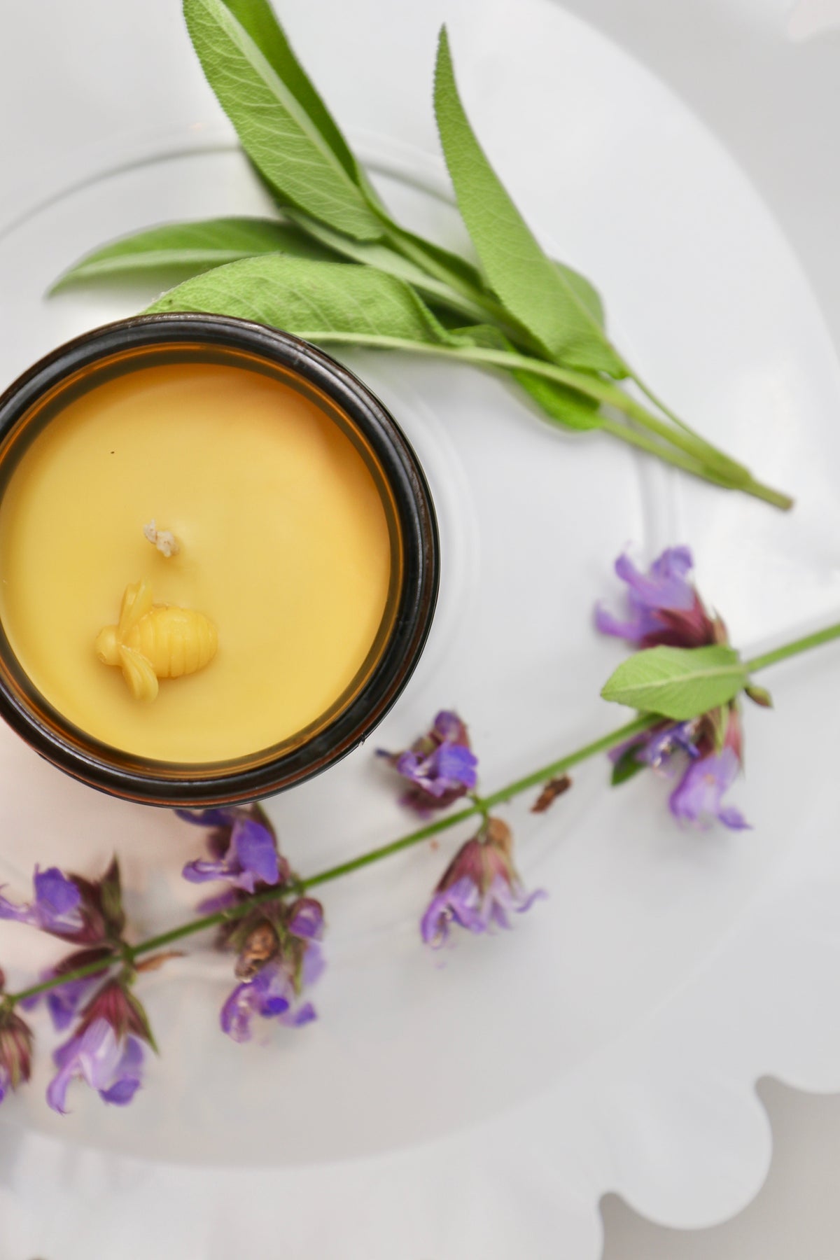 Decorative Candle, Sage and Blossom Beeswax for Entryways, Mantels and Everyday Home Ambience, 2 Size Options image 2