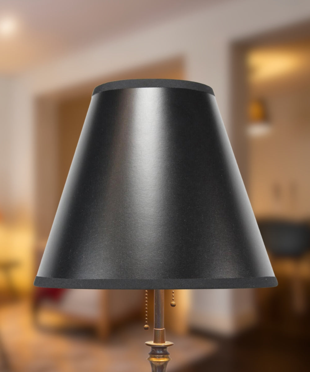 Lamp Shade, 10"W x 9"H Black Parchment Empire for Table Lamps, Floor Lamps and Home Lighting image 2