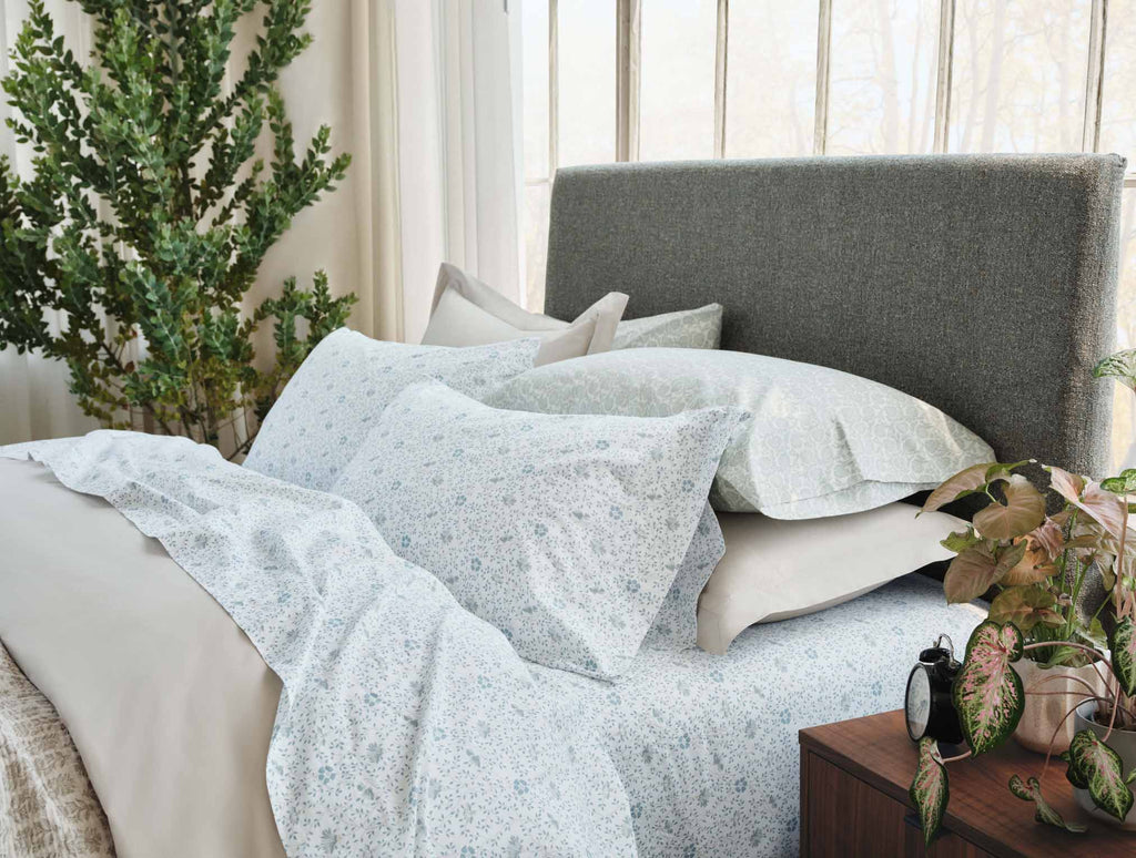Bed Sheet Set, Organic Print Percale, Breathable Construction for Everyday Bedroom Comfort and Guest Rooms, 5 Size Options image 2