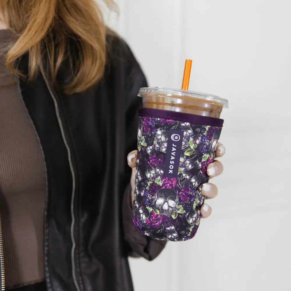 Reusable Cup Sleeve, After Dark, Lightweight Design, Neoprene Construction for Iced Coffee, Cold Drinks and Condensation Control image 2