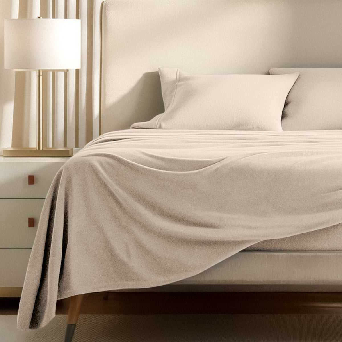Bed Sheet Set, Polar Fleece for Master Bedrooms, Guest Beds and Daily Use, 9 Sizes and 15 Colors image 2