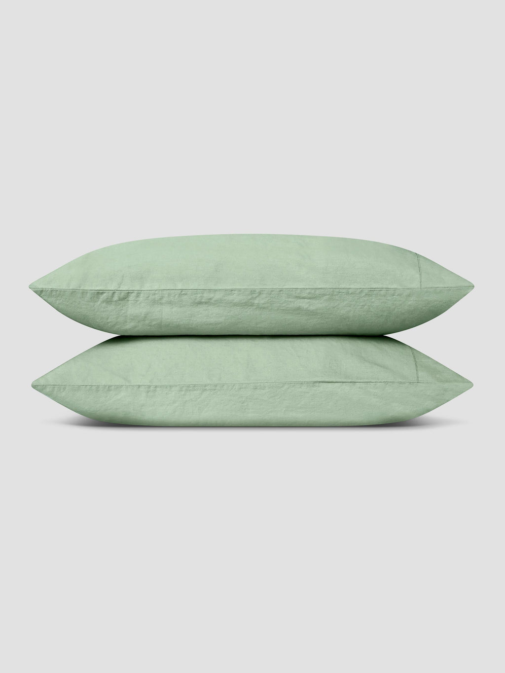 Pillowcase Set, Sage Green Linen Blend (Pair), Breathable Construction for Everyday Bedding and Bedroom Refreshes, 4 Size Options image 2