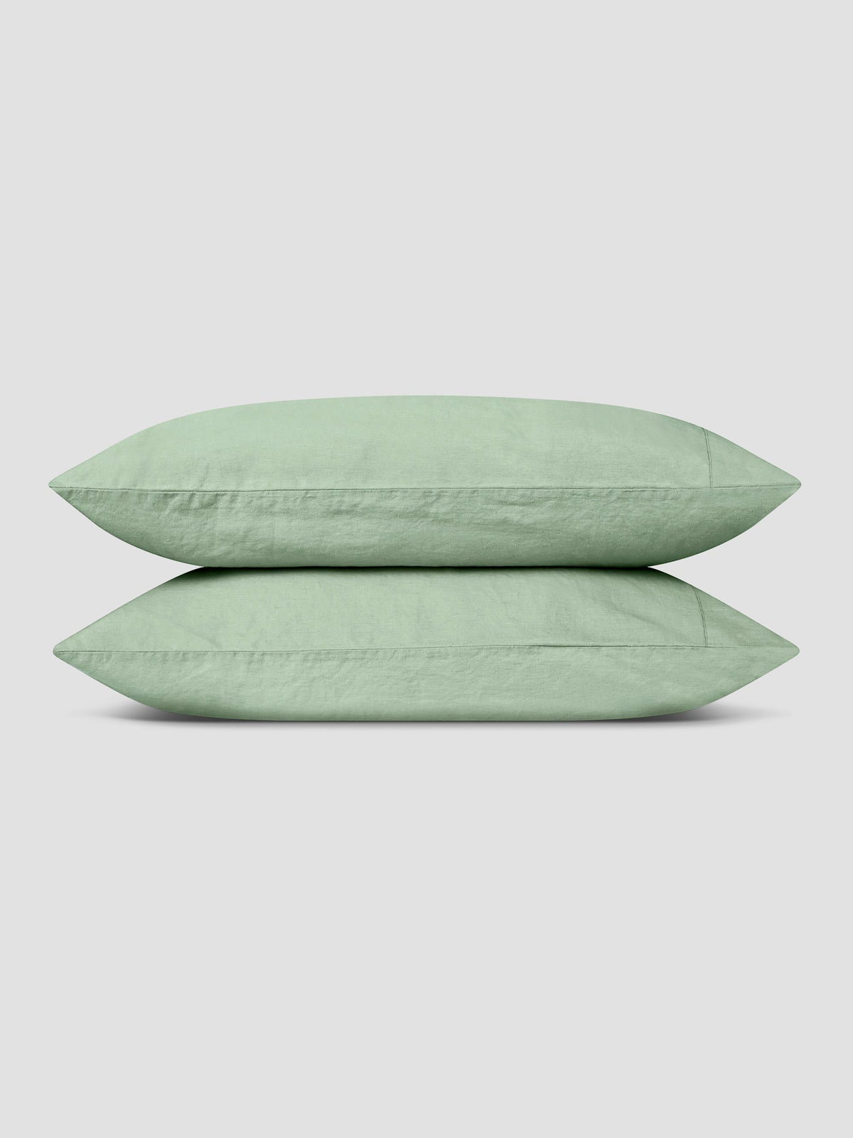 Pillowcase Set, Sage Green Linen Blend (Pair), Breathable Construction for Everyday Bedding and Bedroom Refreshes, 4 Size Options image 2
