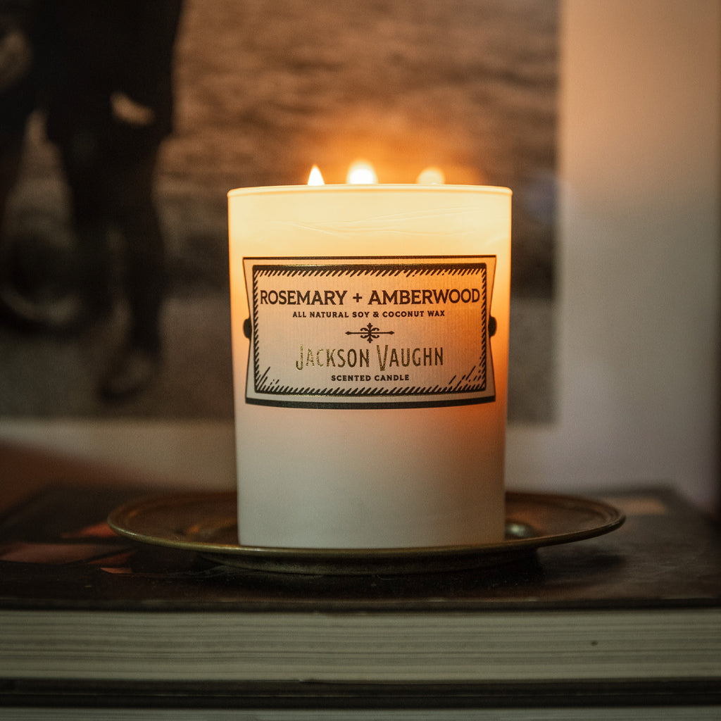 Decorative Candle, Rosemary and Amberwood for Living Rooms, Bedrooms and Relaxing Evenings image 2