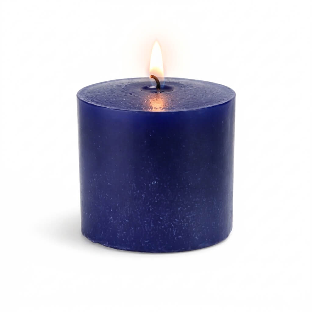 Decorative Candle, Richland Votive Unscented Navy Blue 10 Hour for Living Rooms, Bedrooms and Relaxing Evenings image 2