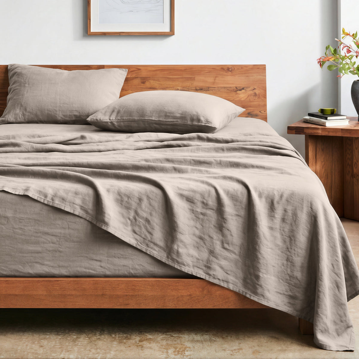 Bed Sheet Set, Ultra Soft Washed for Master Bedrooms, Guest Beds and Daily Use, 5 Sizes and 14 Colors image 2